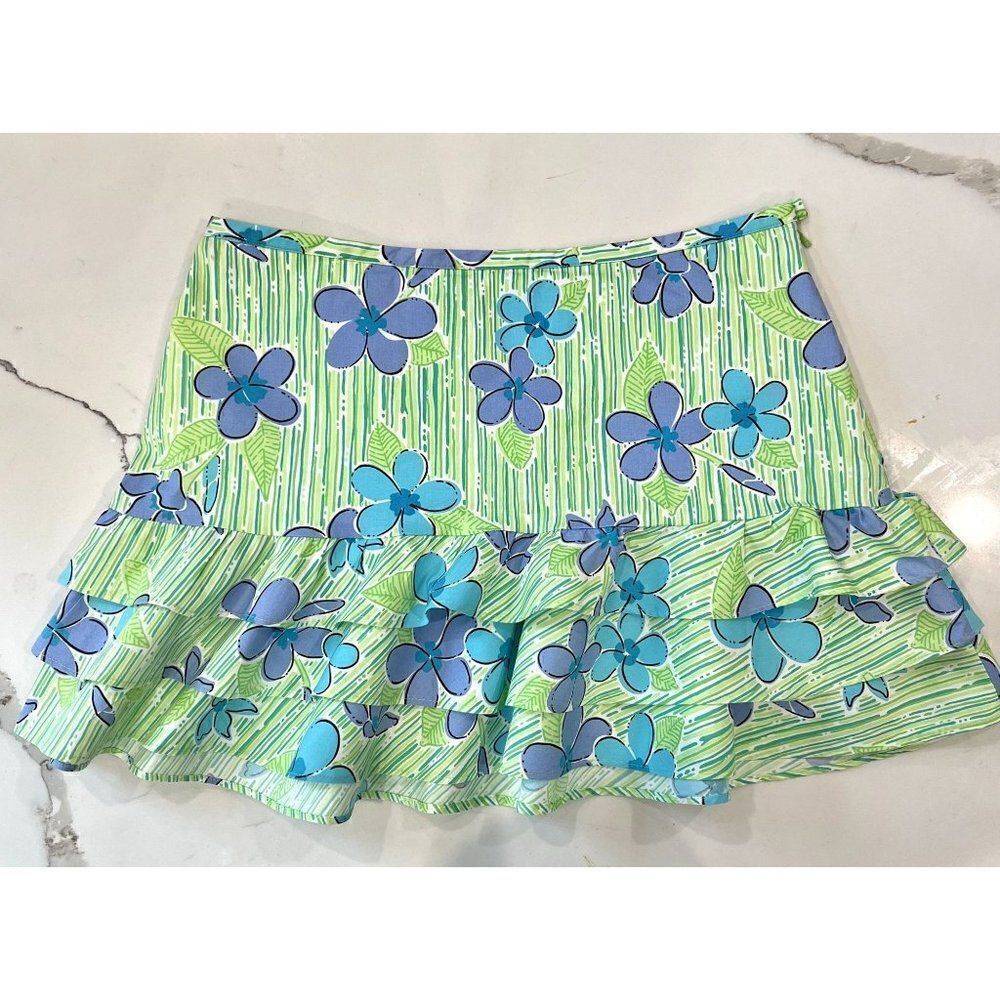 Lilly Pulitzer Hula Sea Spray Grass Skirt Size 2